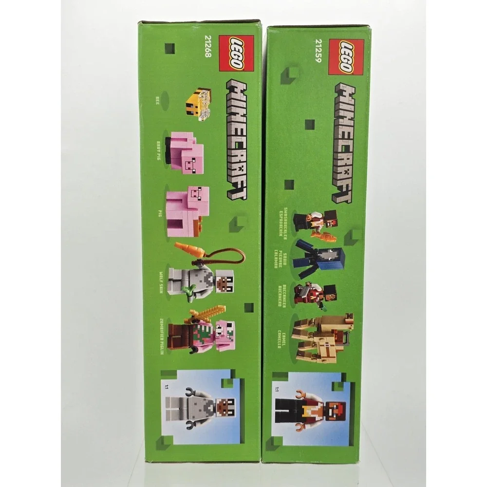 2 Lot - LEGO Minecraft 21268 The Baby Pig House &‎ 21259 The Pirate Ship Voyage